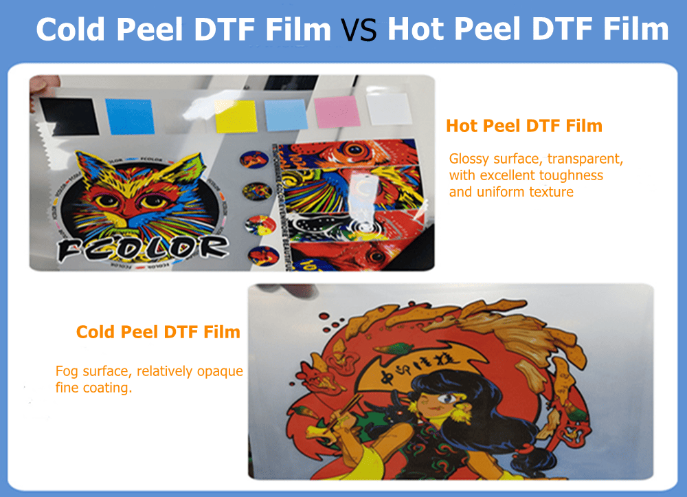 Cold Peel and hot peel dtf film
