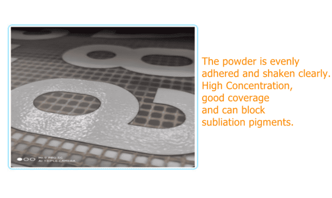 The printing effect of dtf transfer powder 