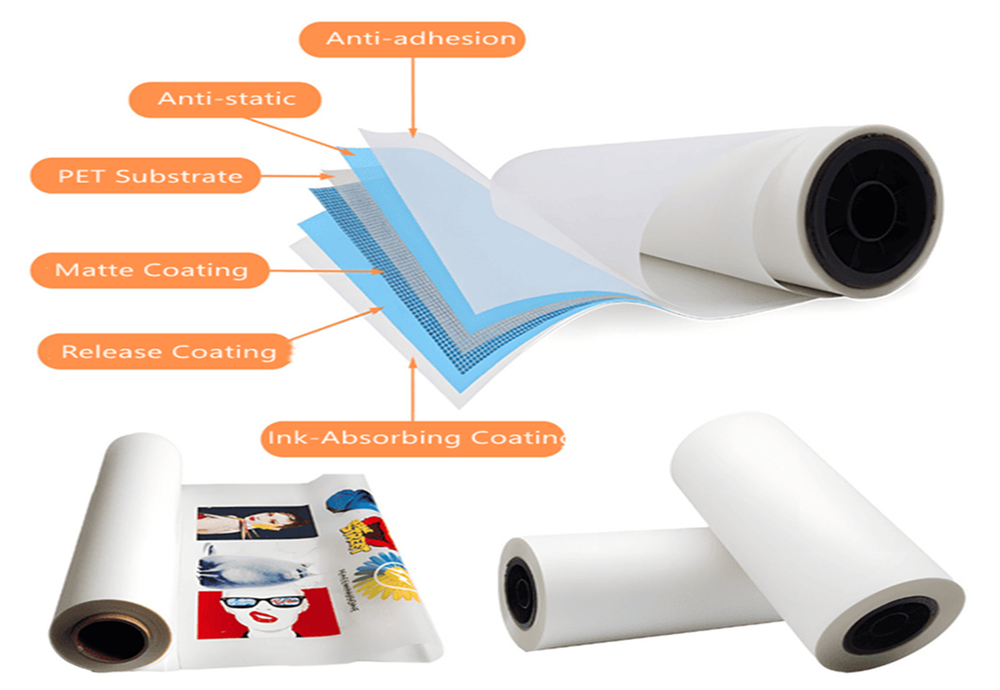 The structure of dtf pet film