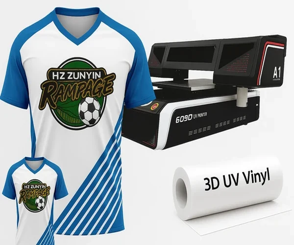 Textile UV DTF Vinyl 3D Printing Process