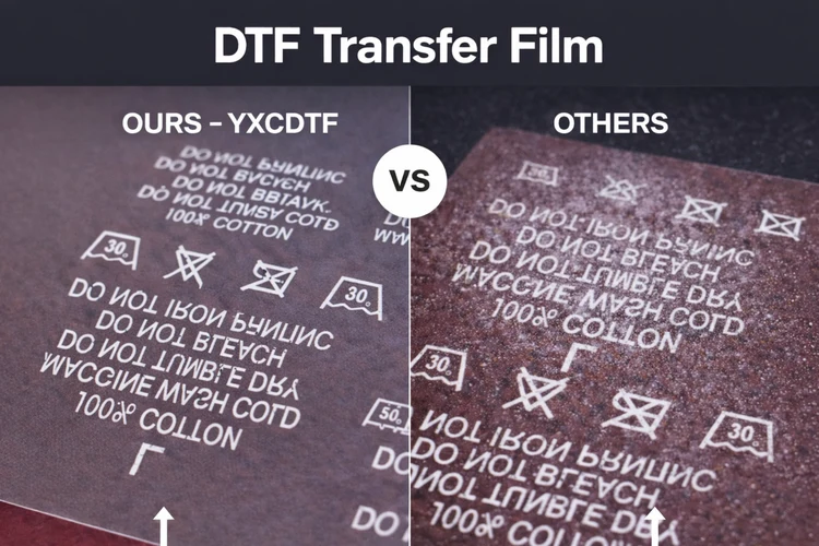 UV DTF film production line with quality control testing