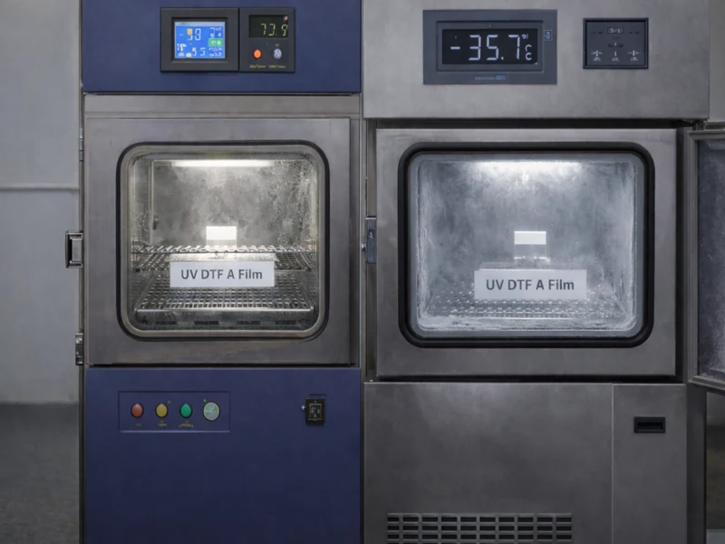 UV DTF A film high and low temperature resistance test
